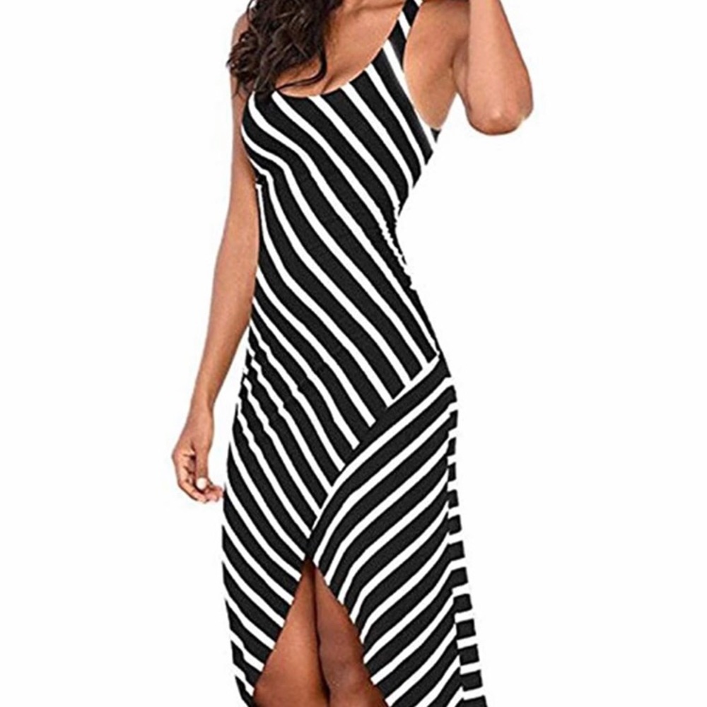 Black and White Striped dress